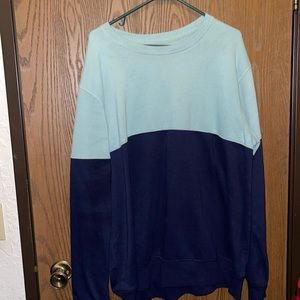 Split color sweatshirt
